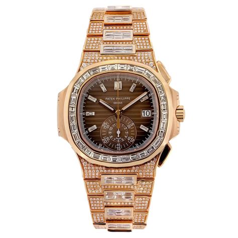 patek philippe nautilus in 18kt rose gold|Patek Philippe full diamond.